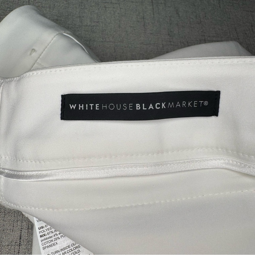 White House Black Market 12” Bermuda Short White Knee Length Stretch Short 10 - Picture 8 of 10